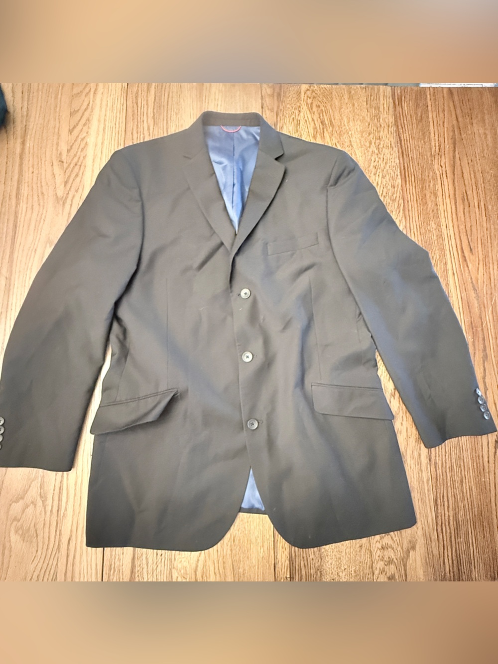 Billy London Men's Lined Black Blazer Sz 46L EUC AHH